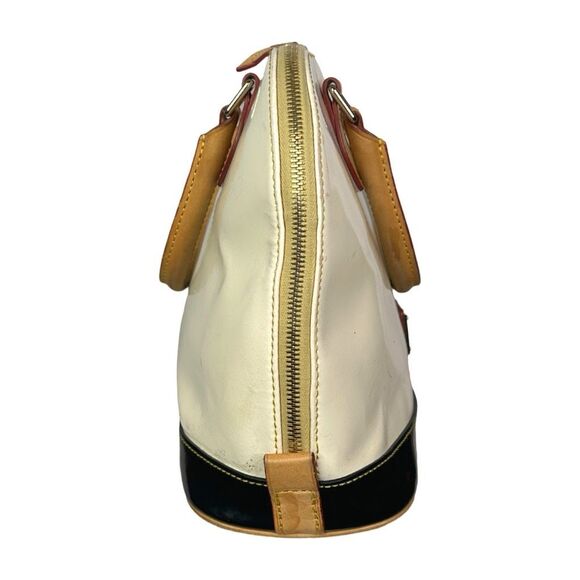 Vintage Dooney & Bourke Patent Leather Zip Zip Satchel - 11” x 9.5” x 5” - Picture 3 of 10